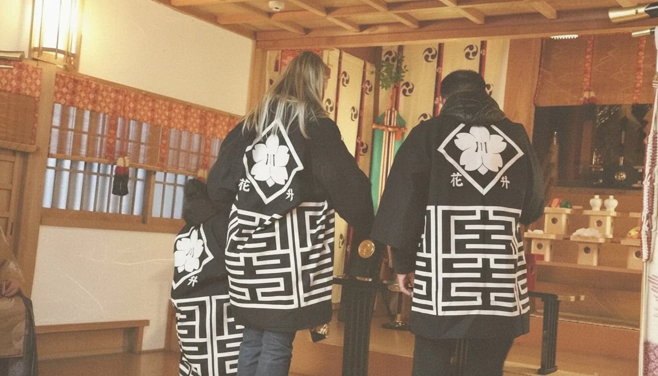 参拝する人の後ろ姿